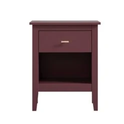 Oakham 1-Drawer Bedside Table, Wild Cherry -Daals FT BST 06 PRED WB1