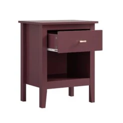 Oakham 1-Drawer Bedside Table, Wild Cherry -Daals FT BST 06 PRED WB3