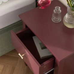 Oakham 1-Drawer Bedside Table, Wild Cherry -Daals FT BST 06 PRED scene3