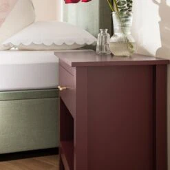 Oakham 1-Drawer Bedside Table, Wild Cherry -Daals FT BST 06 PRED scene4