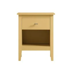 Oakham 1-Drawer Bedside Table, Rattan Yellow -Daals FT BST 06 SAFYEL WB1