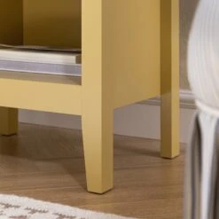 Oakham 1-Drawer Bedside Table, Rattan Yellow -Daals FT BST 06 SAFYEL scene4