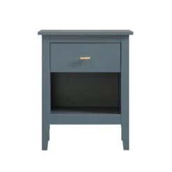 Oakham 1-Drawer Bedside Table, Stormy Blue -Daals FT BST 06 STORM WB1