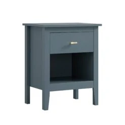 Oakham 1-Drawer Bedside Table, Stormy Blue -Daals FT BST 06 STORM WB2