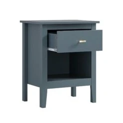 Oakham 1-Drawer Bedside Table, Stormy Blue -Daals FT BST 06 STORM WB3