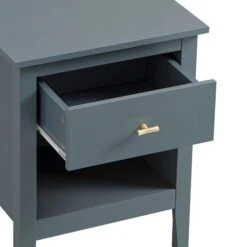Oakham 1-Drawer Bedside Table, Stormy Blue -Daals FT BST 06 STORM detail2