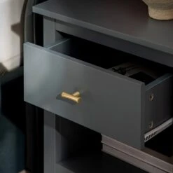 Oakham 1-Drawer Bedside Table, Stormy Blue -Daals FT BST 06 STORM scene3