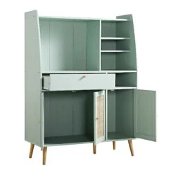Frances Woven Rattan Kitchen Cabinet, Mint -Daals FT BUFFET 01 SAGE WB3