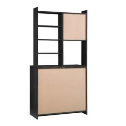 Frances Woven Rattan Dresser, Black -Daals FT BUFFET 02 BLACK WB7