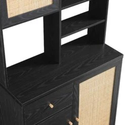 Frances Woven Rattan Dresser, Black -Daals FT BUFFET 02 BLACK detail2
