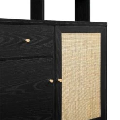 Frances Woven Rattan Dresser, Black -Daals FT BUFFET 02 BLACK detail3