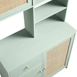 Frances Woven Rattan Dresser, Mint -Daals FT BUFFET 02 SAGE detail1