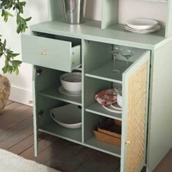 Frances Woven Rattan Dresser, Mint -Daals FT BUFFET 02 SAGE scene2