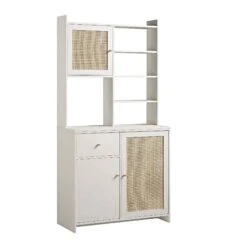 Frances Woven Rattan Dresser, White -Daals FT BUFFET 02 WHITE WB2