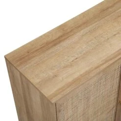 Frances Woven Rattan Display Cabinet, Natural -Daals FT CAB 01 NAT detail2