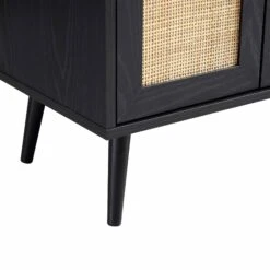 Frances Woven Rattan Drinks Cabinet, Black -Daals FT CAB 02 BLACK detail3