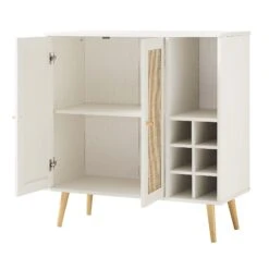 Frances Woven Rattan Drinks Cabinet, White 16 Frances Woven Rattan Drinks Cabinet, White -Daals FT CAB 02 WHITE WB3