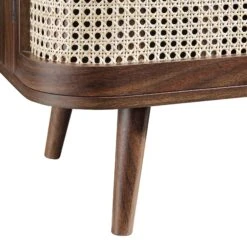 Izzy Curved Rattan 2-Door Small Sideboard, Walnut -Daals FT CAB 03 WALN detail4