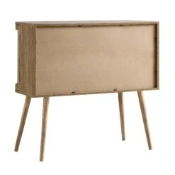 Izzy Curved Rattan 2-Door Buffet Sideboard, Natural -Daals FT CAB 04 NAT WB6