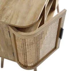 Izzy Curved Rattan 2-Door Buffet Sideboard, Natural -Daals FT CAB 04 NAT detail1