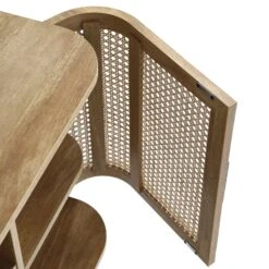 Izzy Curved Rattan 2-Door Buffet Sideboard, Natural -Daals FT CAB 04 NAT detail2