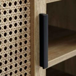 Izzy Curved Rattan 2-Door Buffet Sideboard, Natural -Daals FT CAB 04 NAT detail3