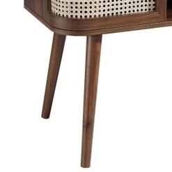 Izzy Curved Rattan 2-Door Buffet Sideboard, Walnut -Daals FT CAB 04 WALN detail5