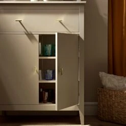 Oakham Small Sideboard With Drawer, Deep Greige -Daals FT CAB 06 BEIGE scene3