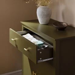 Oakham Small Sideboard With Drawer, Olive Grove -Daals FT CAB 06 DOLIVE scene3