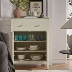 Oakham Small Sideboard With Drawer, Shaded White 17 Oakham Small Sideboard With Drawer, Shaded White -Daals FT CAB 06 WHITE scene2