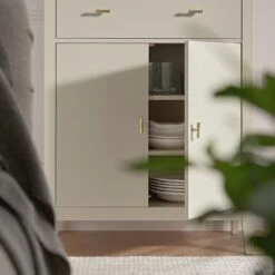 Oakham Small Sideboard With Drawer, Shaded White 18 Oakham Small Sideboard With Drawer, Shaded White -Daals FT CAB 06 WHITE scene3