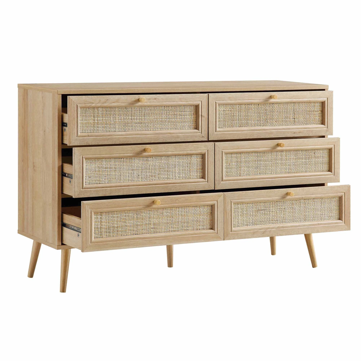 Frances Woven Rattan Chest Of 6 Drawers, Natural 6 Frances Woven Rattan Chest Of 6 Drawers, Natural - Image 6