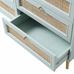 Frances Woven Rattan Chest Of 6 Drawers, Mint -Daals FT COD 002 SAGE detail2