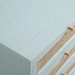 Frances Woven Rattan Chest Of 6 Drawers, Mint -Daals FT COD 002 SAGE detail5
