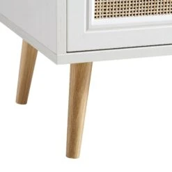 Frances Woven Rattan Chest Of 6 Drawers, White -Daals FT COD 002 WHITE detail3