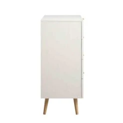 Frances Woven Rattan Tall Chest Of 4 Drawers, White 22 Frances Woven Rattan Tall Chest Of 4 Drawers, White -Daals FT COD 04 WHITE WB5