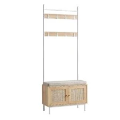 Frances Woven Hallway Unit With Cushion, Natural -Daals FT CTRACK 01 NAT WB2