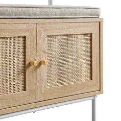 Frances Woven Hallway Unit With Cushion, Natural -Daals FT CTRACK 01 NAT detail1