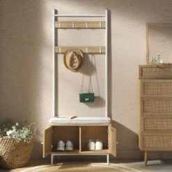 Frances Woven Hallway Unit With Cushion, Natural -Daals FT CTRACK 01 NAT scene2