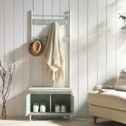 Frances Woven Hallway Unit With Cushion, Mint -Daals FT CTRACK 01 SAGE scene2