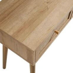 Frances Woven Rattan Dressing Table With Mirror, Natural 22 Frances Woven Rattan Dressing Table With Mirror, Natural -Daals FT DRTA 01 NAT detail3