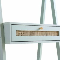 Frances Woven Rattan Standing Dressing Table With Mirror, Mint -Daals FT DRTA 02 SAGE detail2