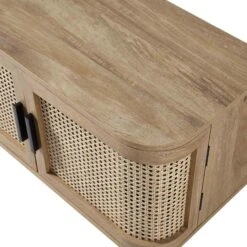 Izzy Curved Rattan 160cm Wide TV Unit, Natural -Daals FT LGTV 04 NAT detail2