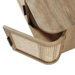 Izzy Curved Rattan 160cm Wide TV Unit, Natural -Daals FT LGTV 04 NAT detail3