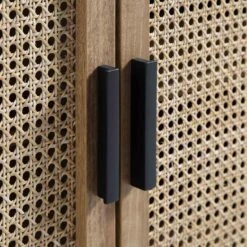 Izzy Curved Rattan 160cm Wide TV Unit, Natural -Daals FT LGTV 04 NAT detail4