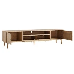 Frances Woven Rattan 200cm Wide TV Unit, Natural -Daals FT LGTV 06 NAT WB3