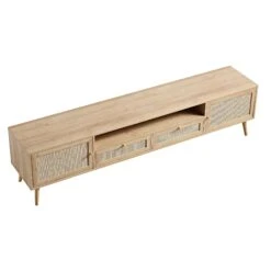 Frances Woven Rattan 200cm Wide TV Unit, Natural -Daals FT LGTV 06 NAT WB4