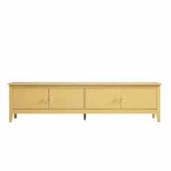 Oakham 180cm Wide TV Unit, Rattan Yellow