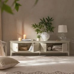 Oakham 180cm Wide TV Unit, Shaded White -Daals FT LGTV 07 WHITE scene2