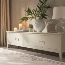 Oakham 180cm Wide TV Unit, Shaded White -Daals FT LGTV 07 WHITE scene3